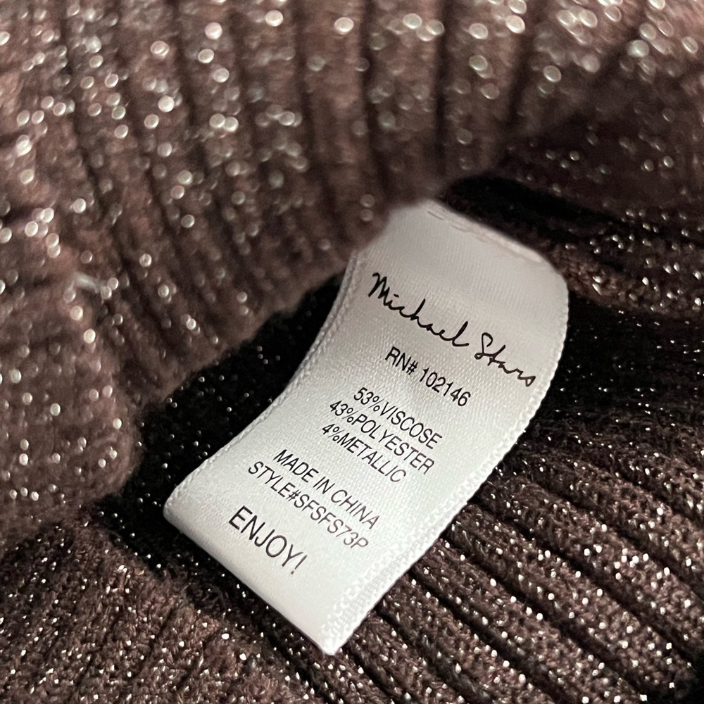 NWT Michael Stars Mae Scoop Neck Ribbed Sweater Dress | Chestnut Brown | MP - Picture 6 of 8
